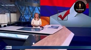 Валерия Кораблёва в эфире Первого канала комментирует выборы в Армении