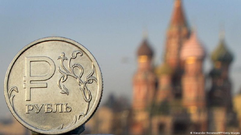 Иллюстрация, символизирующая бюджетный дефицит и военные расходы в России.