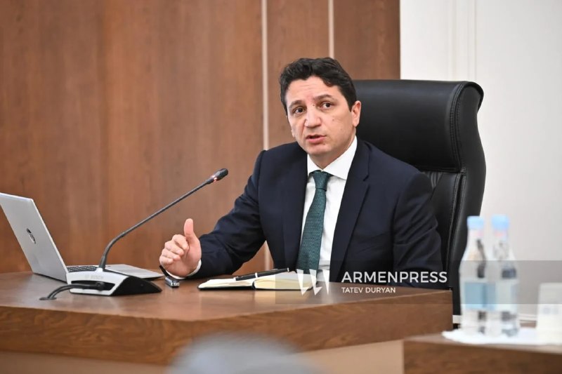Министр финансов Ваге Ованнисян выступает в парламенте Армении