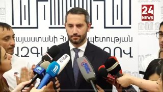 Рубен Рубинян выступает с заявлением об избирательных взятках в Армении