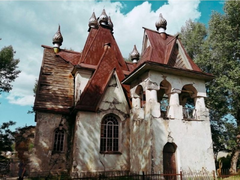 Церковь Святого Николая Чудотворца в Амракице до ремонта, фото