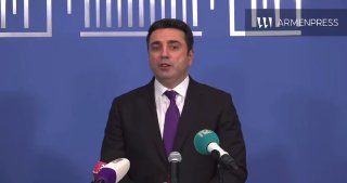 Ален Симонян, спикер парламента Армении, на пресс-конференции, опровергает слухи о выдвижении в президенты.
