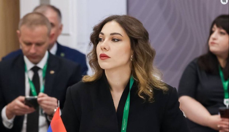 Министр юстиции Армении Србуи Галян у здания КС